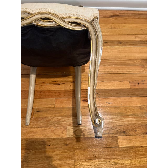 Antique Italian Louis XV Painted & Parcel-Gilt Dining Chairs, Set of 10 For Sale In Denver - Image 6 of 17