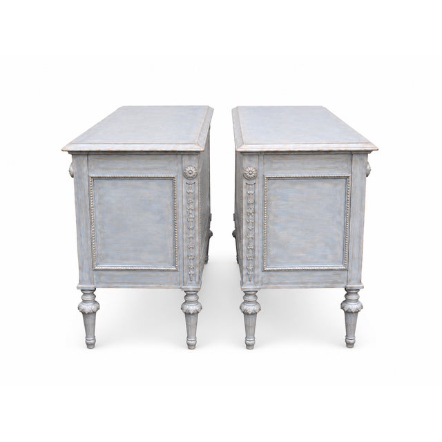1970s Country French Dressers With Distressed Antique Finish For Sale - Image 5 of 5