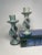 A Pair of Boho Chic Soapstone Candlesticks For Sale - Image 10 of 12