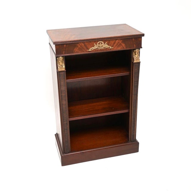 Antique Neoclassical Empire Style Open Bookcase, 1930 For Sale - Image 10 of 10