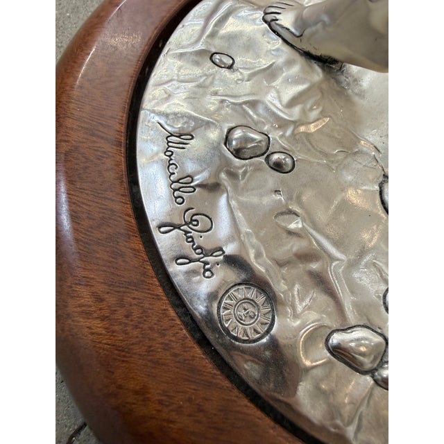 Silver 1960s Marcello Giorgio Silver Laminate Maiden Figurine With Kindling For Sale - Image 8 of 8