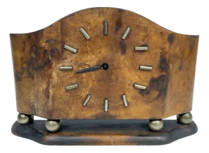 Art Deco Walnut Mantel Clock, 1930s