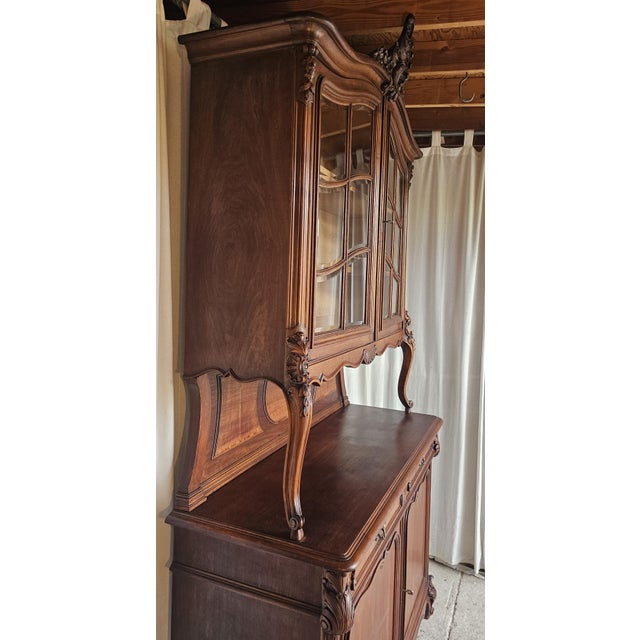 Antique French Cabinet, Rococo Style, Buffet Deux Corps, For Sale - Image 17 of 18