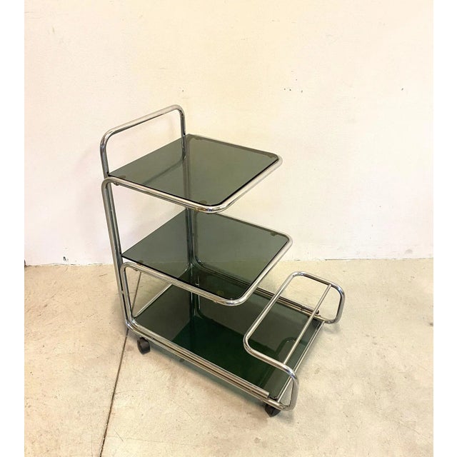 Mid-Century Modern Steel Trolley, 1970s For Sale - Image 11 of 12