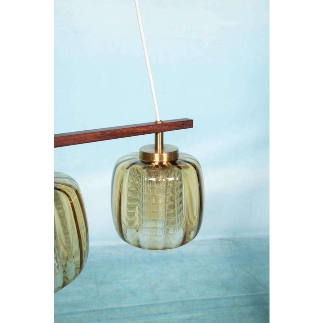 Vintage Amber Glass Hanging Lamp by Carl Fagerlund For Sale - Image 11 of 18