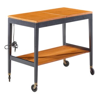 George Nelson for Herman Miller Mid Century Walnut Server Bar Cart For Sale