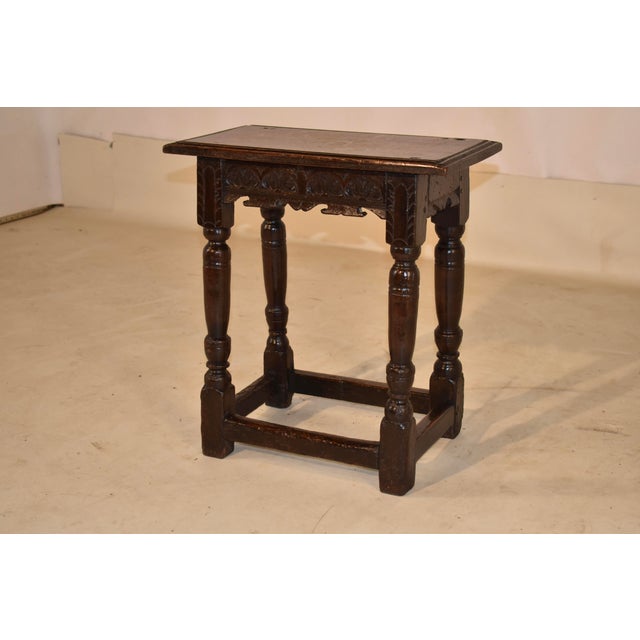 English 17th Century Oak Joint Stool From England For Sale - Image 3 of 15
