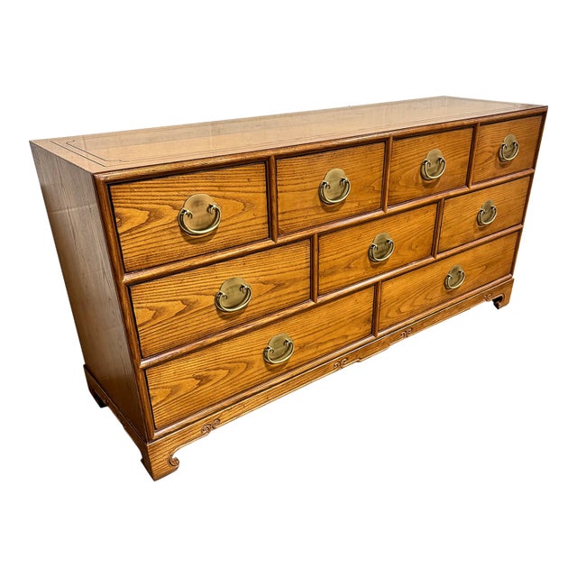Century Chin Hua Cherry 9-Drawer Dresser For Sale