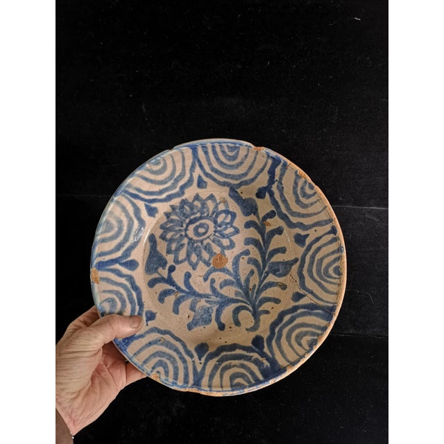 Mid 19th Century Spanish Folk Art Ceramic Fajalauza Bowl, 1850s For Sale - Image 5 of 13