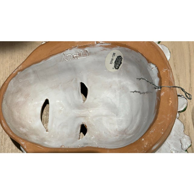 1960s Cottura Made in Italy 4 Seasons Ceramic Faces For Sale - Image 4 of 4