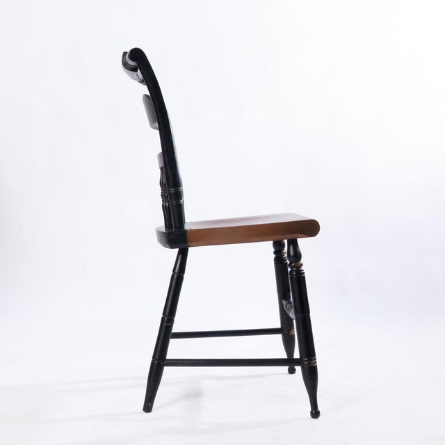 Pair of Signed Vintage Hitchcock Chairs With Eagle Decoration For Sale - Image 16 of 16