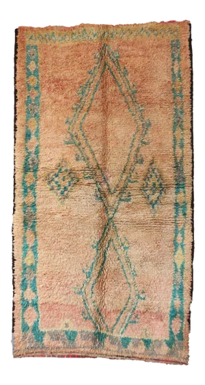 Moroccan Ait Bou Sbaa Vintage Rug 5x8 Ft
