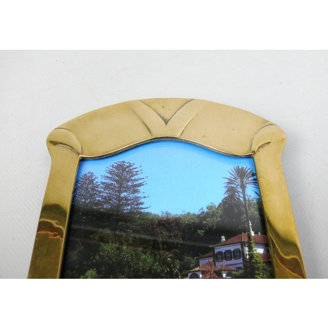 German Art Nouveau Picture Frame in Brass, 1890s For Sale - Image 12 of 17