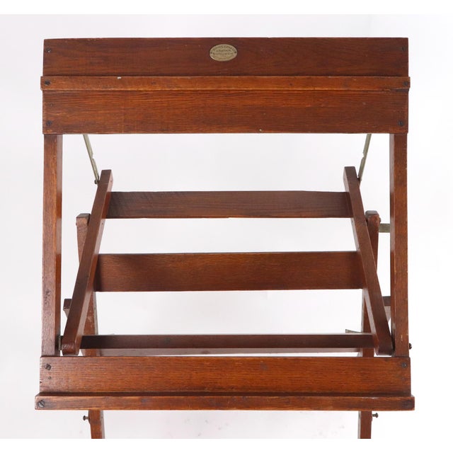 Wood Early 1900s Traveling Oak Easel For Sale - Image 7 of 9