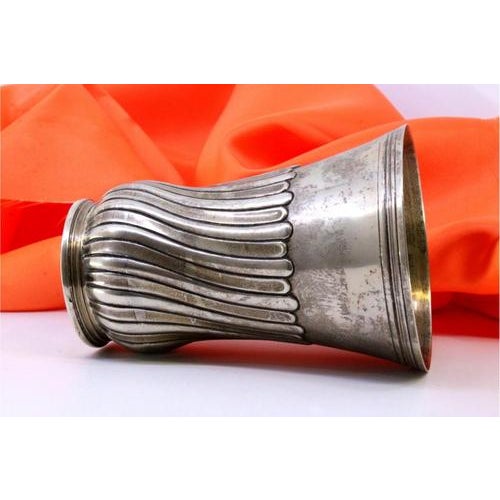 Silver Cup with Spiral Grooved Grooves, in Very Good conditions. Designed from 2000 This piece has an attribution mark, I...