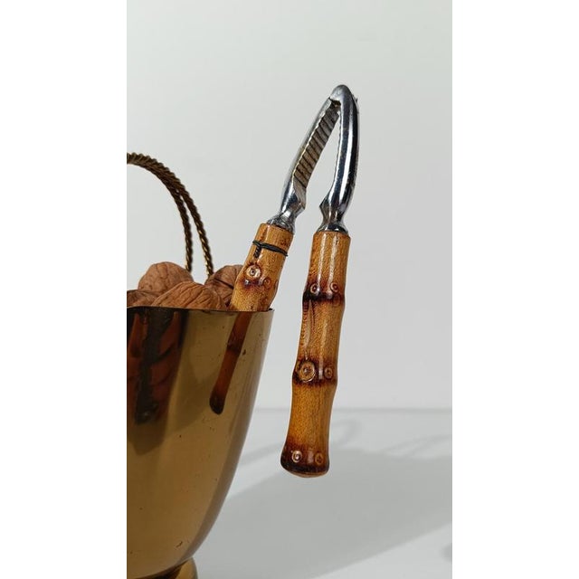 Brown Vintage Nutcracker with Bamboo Canes Handles, Italy, 1960s For Sale - Image 8 of 13
