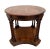 Vintage Round Side Table With Bottom Shelf Double Column Legs Solid Oak For Sale - Image 4 of 12