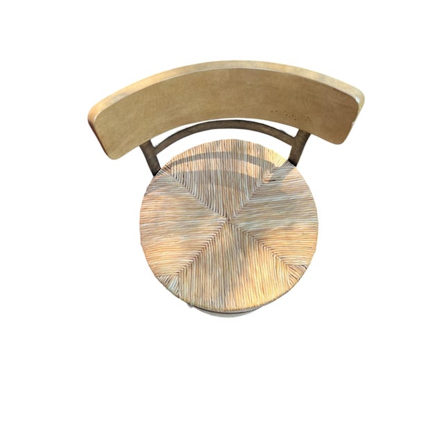 Wood Ballard Designs Marguerite Swivel Bar Height Counter Stool For Sale - Image 7 of 9