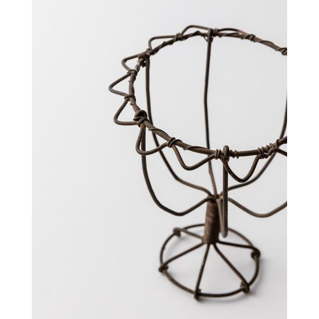 Antique Iron Wire Candleholders, 1850s, Set of 2 For Sale - Image 10 of 11