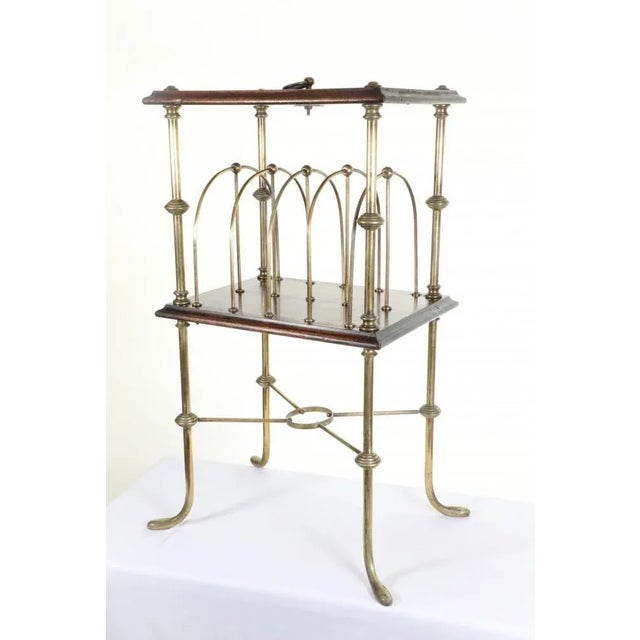 1920s Regency Style Brass Letter Table, 1920s For Sale - Image 5 of 13