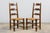 Wood Antique French Provincial Ladder Back Walnut Dining Chairs W/ Rush Seats – Set of 6 For Sale - Image 7 of 18