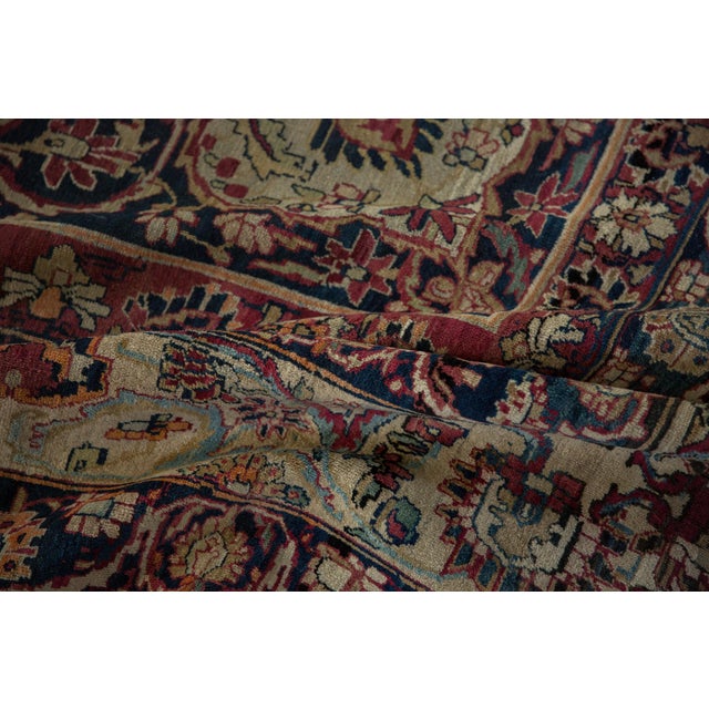 Traditional Antique Fine Kerman Carpet - 11'6" X 15'10" For Sale - Image 3 of 12