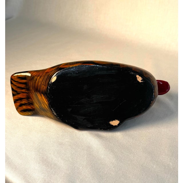 Mid 20th Century Folk Art Style Painted Duck Dish For Sale - Image 11 of 11