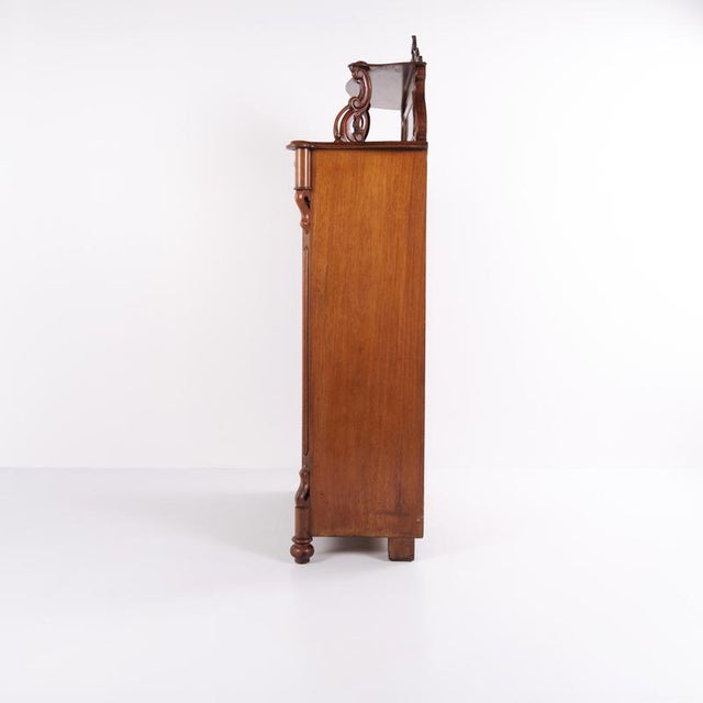 Antique Mahogany Cabinet with Decorative Carvings, 1880s For Sale - Image 3 of 18
