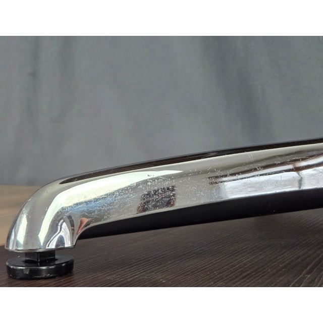 1980s Steelcase Round Chrome Pedestal Table With 36" Laminated Top For Sale - Image 17 of 18