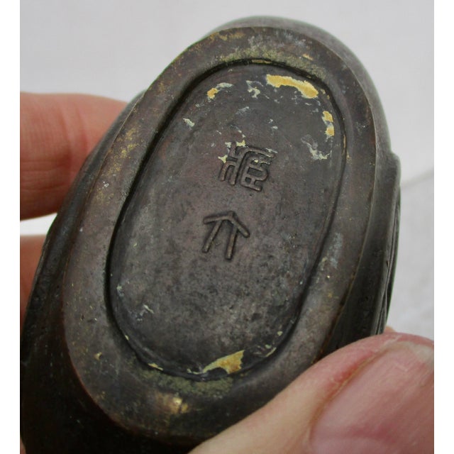 Japanese Mid Century Bronze Phoenix Incense Burnes For Sale - Image 4 of 9