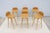 Wood Danish Iskos-Berlin for Muuto Brown Leather Fiber Bar Stools Oak Base - Set of 3 For Sale - Image 7 of 18