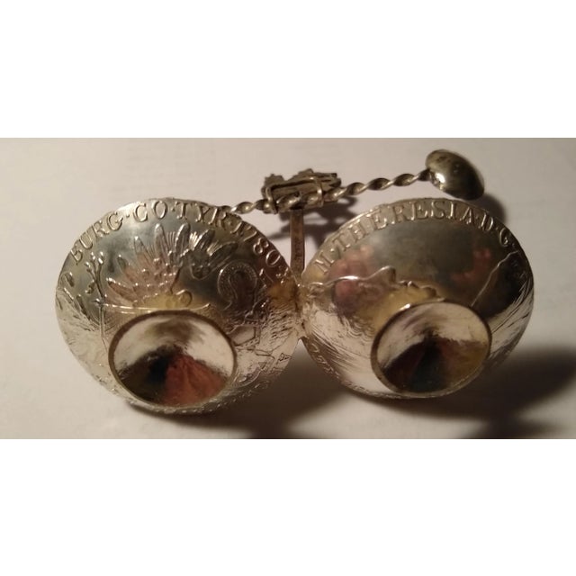 Metal Vintage Silver Lion of Judah Salt and Pepper Holders For Sale - Image 7 of 9