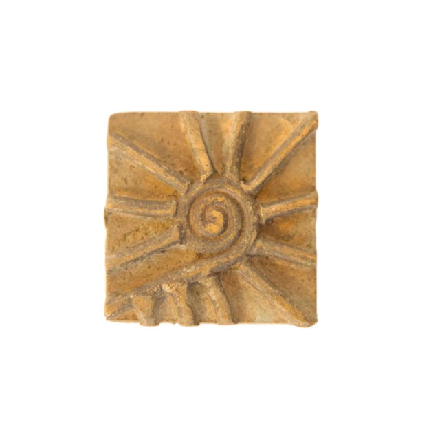 Vintage African Square Bronze Coin For Sale - Image 4 of 4