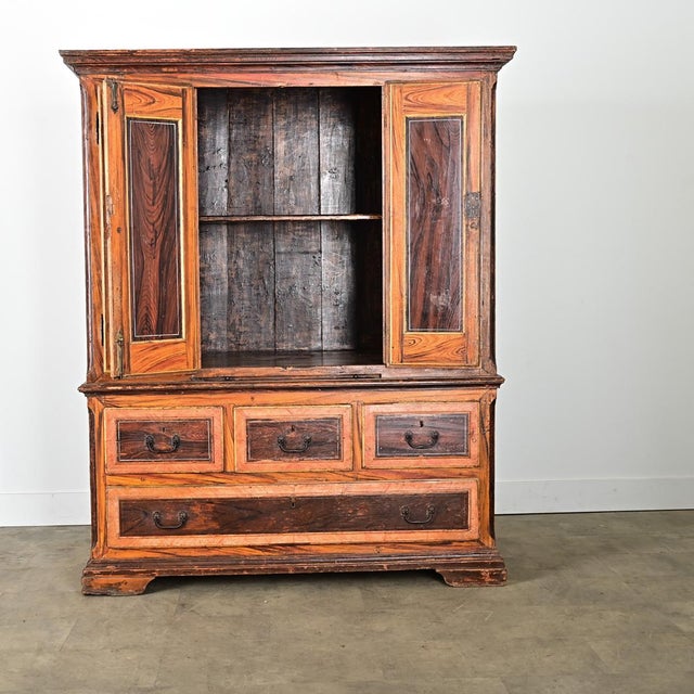 Portuguese 18th Century Faux Bois Painted Cabinet For Sale - Image 10 of 15