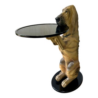 Vintage Bombay Hound Dog Butler Tray For Sale