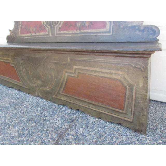 18th. Century Italian Baroque Painted Hall Bench For Sale In San Francisco - Image 6 of 18