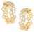 14K Yellow Gold 3/4 Cttw Diamond Honeycomb Hoop Earrings (G-H Color, SI1-SI2 Clarity) - 24MM For Sale