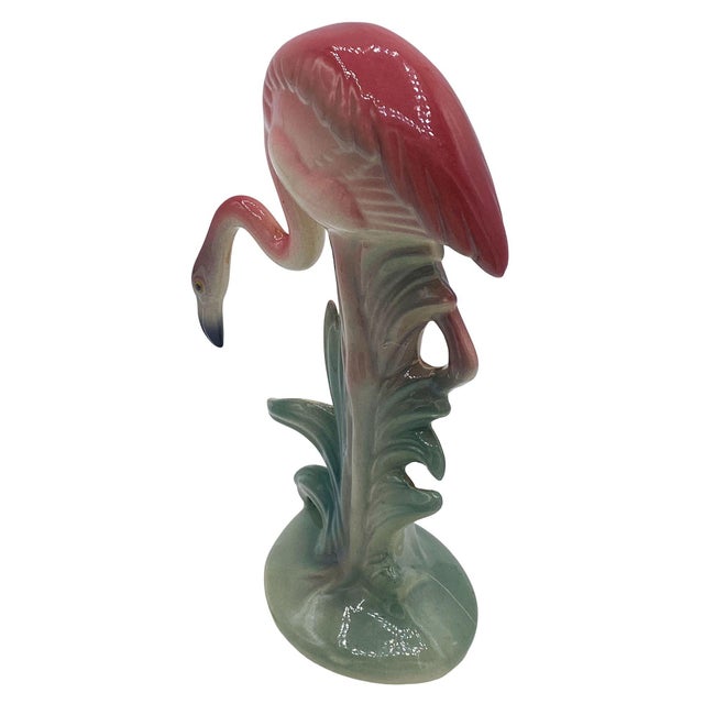 1950s Mid-Century Pink Drinking Flamingo Ceramic Tabletop Sculpture Set by Brad Keeler, 2 Pieces For Sale - Image 11 of 16