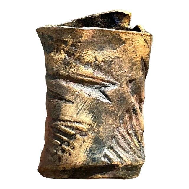 Vintage Original Studio Pottery Vase For Sale