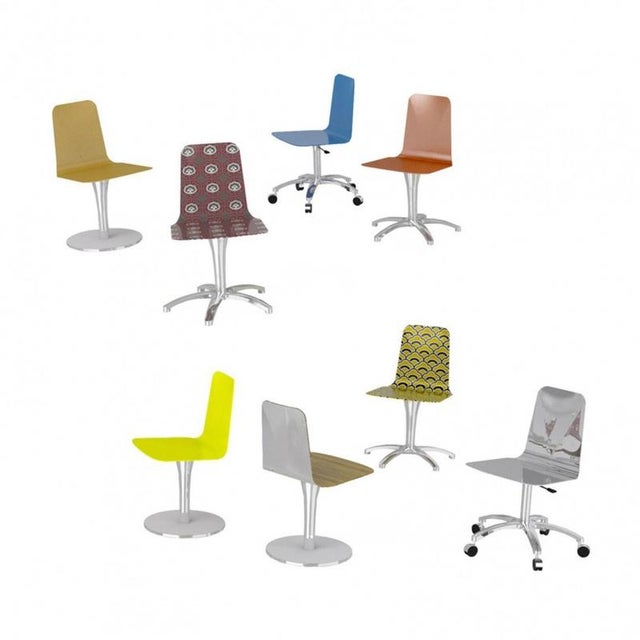 Metal Luwan Swivel Chair in Powder-Coated Aluminum by Altreforme For Sale - Image 7 of 8