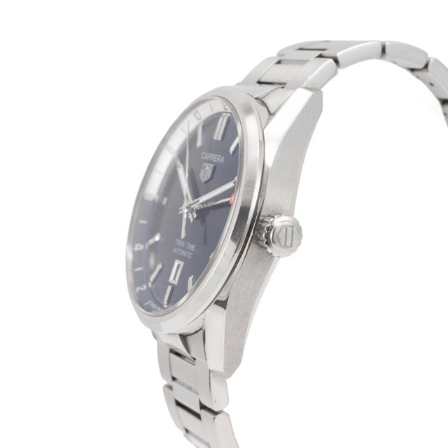 Tag Heuer Tag Heuer Carrera Calibre 7 41mm Wbn201a Twin Time Steel Automatic Watch For Sale - Image 4 of 10