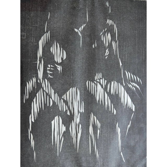 Gerald Anthony Coles Two Seated Figures 1958 For Sale