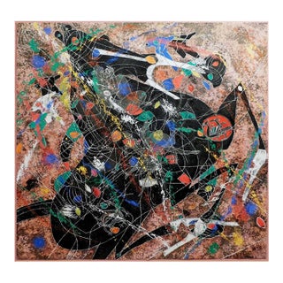 Tie Feng Jiang "Black Horse"Serigraph on Paper Hand Signed For Sale