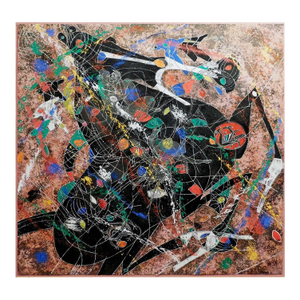 Tie Feng Jiang "Black Horse"Serigraph on Paper Hand Signed