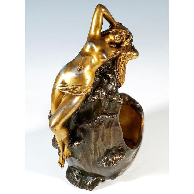 Art Nouveau La Vague Planter by Georges Charles Coudray, 1890s For Sale - Image 3 of 9