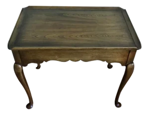 Drexel Kittenger Style Queen Anne Tray Tea Table