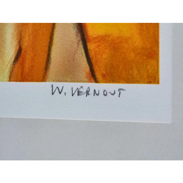 Color lithograph by Belgian painter Ward Lernout, signed lower right in pencil and marked with the proof print EA (Épreuve...