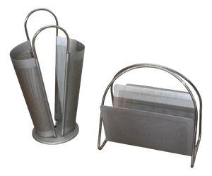 Magazine Rack and Umbrella Stand by Marius Mascagni, 1970s, Set of 2