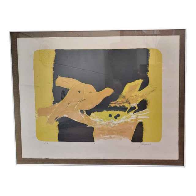 Paul Guiramand, The Birds, 1950s, Lithograph, Framed For Sale