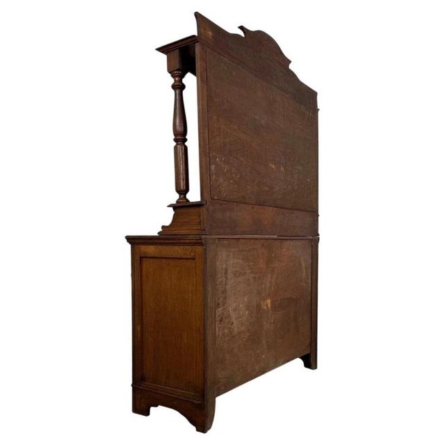 20th Century English Oak Mirror-Back Sideboard For Sale - Image 10 of 13